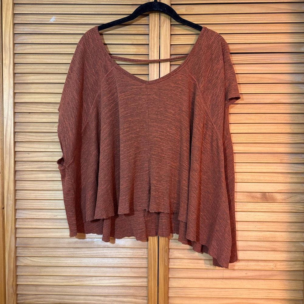 Free People Terracotta Knit Top XS